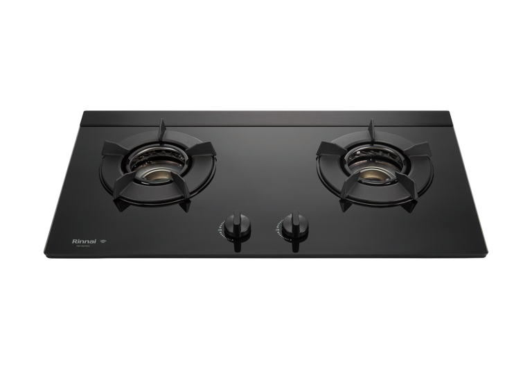 【格蘭登】日本 Rinnai 檯面式內焰玻璃雙口爐 RB-N218G(B)