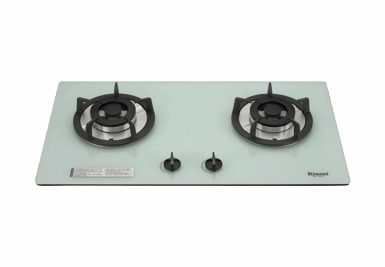 【格蘭登】 日本 Rinnai 檯面式防漏玻璃雙口爐 RB-202GH(W)