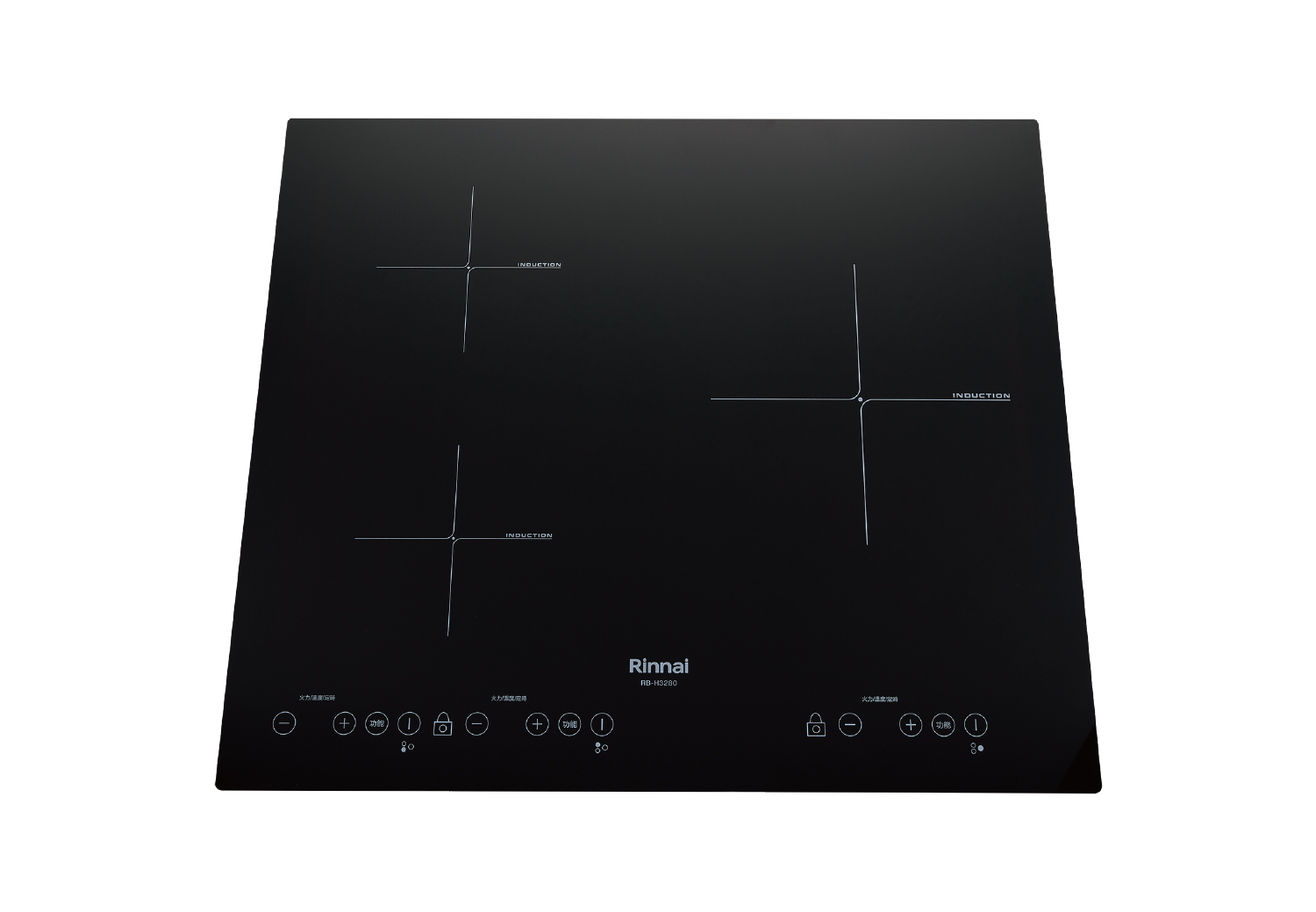 日本 RINNAI IH智慧感應三口爐(橫向) RB-H3280