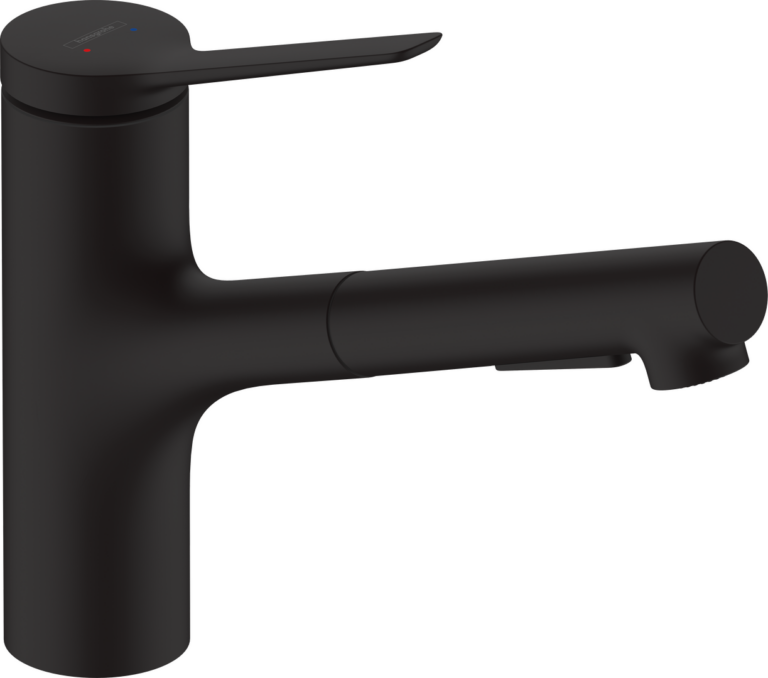 【格蘭登】德國 hansgrohe Zesis M33廚房伸縮龍頭(黑色，一般/花灑出水) 74800670 期貨