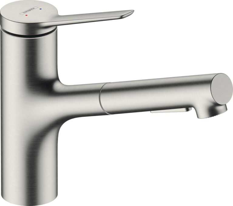 【格蘭登】德國 hansgrohe Zesis M33廚房伸縮龍頭(不鏽鋼毛絲面，一般/花灑出水) 74800800