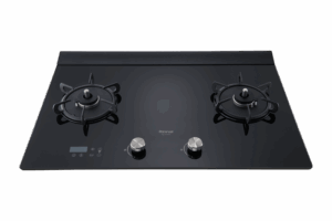 【格蘭登】日本 Rinnai 檯面式緻溫玻璃雙口爐 RB-A2760G(B) 77*52cm