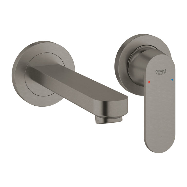 【格蘭登】德國 GROHE Eurosmart Cosmopolitan 壁式面用二件式龍頭+預埋件 墨霧黑