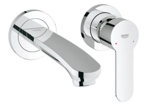 【格蘭登】 德國 GROHE Eurostyle Cosmo 雙孔埋壁式面盆龍頭(S) 鉻色 龍頭GR19571002+埋壁軸心 GR23571000