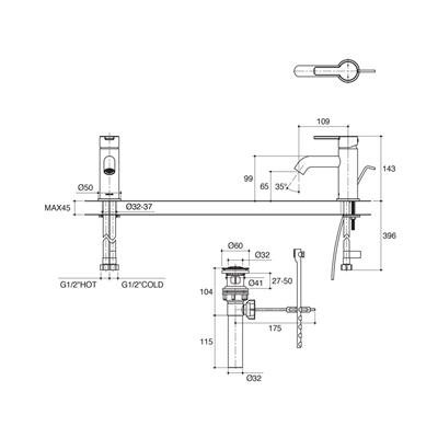 KOHLER Atom 面盆龍頭 K-30447T-4-CP