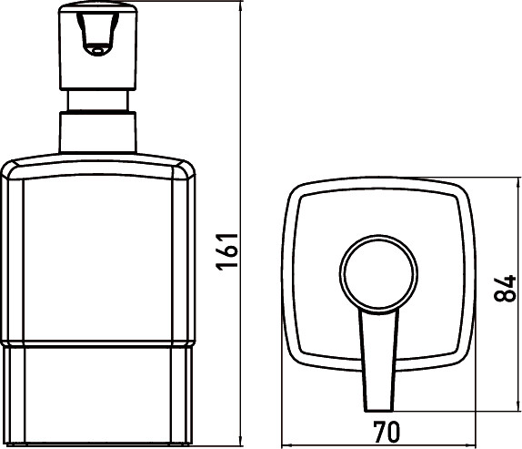 【格蘭登】德國 emco LOFT 檯面式給皂器 0521.001.02:圖片 2
