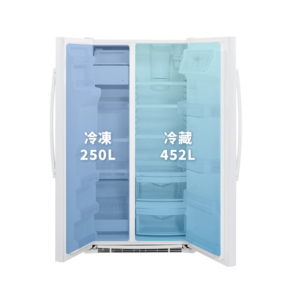 GE 702L 薄型雙門對開冰箱 白色