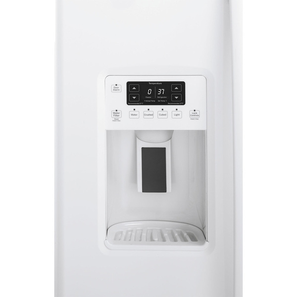 GE 702L 薄型雙門對開冰箱 白色