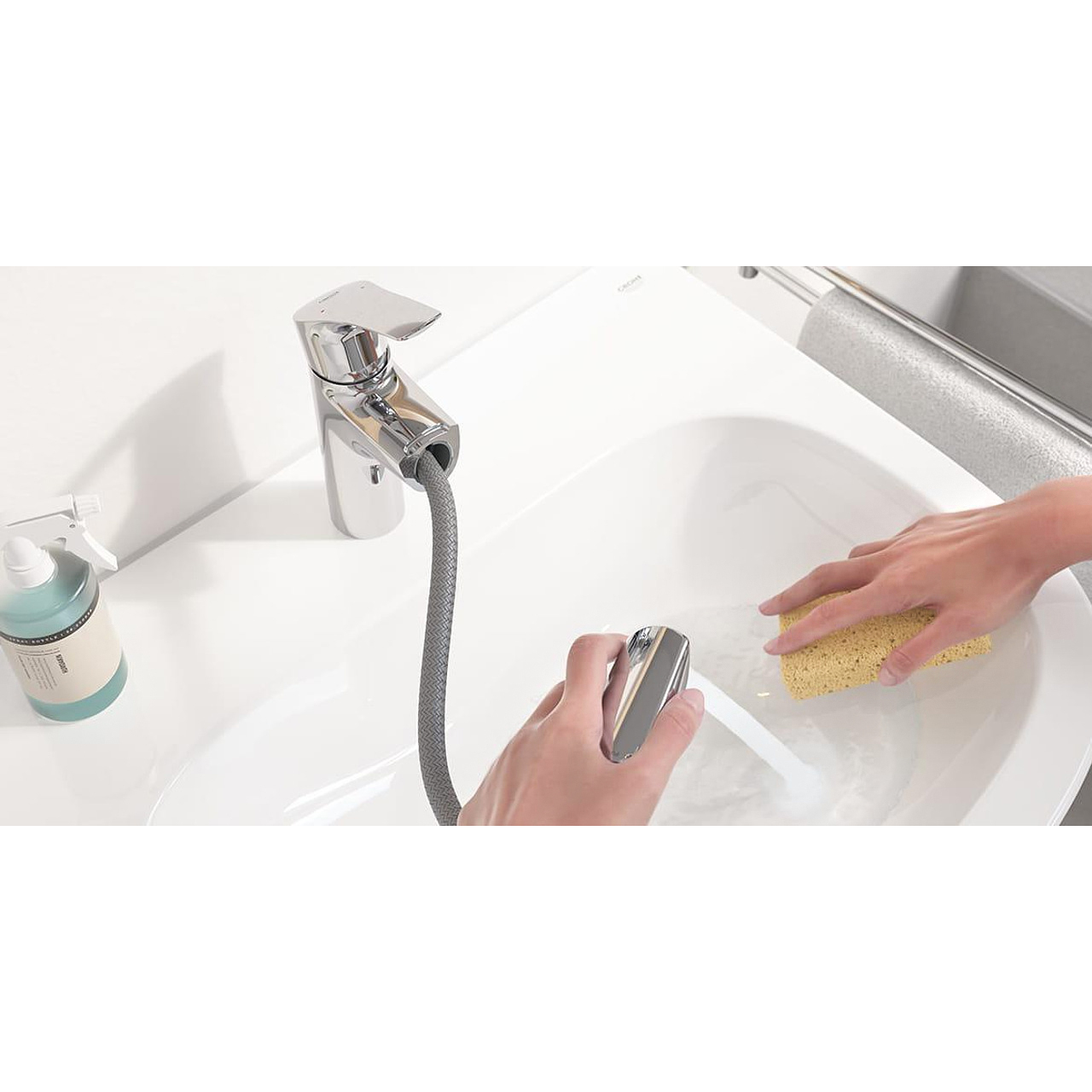 GROHE Eurosmart 伸縮面盆龍頭 (鉻色) 23976003