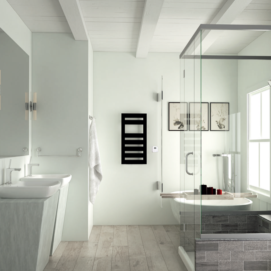 Zehnder Metropolitan Spa Electric Towel Rail 805x400mm Black