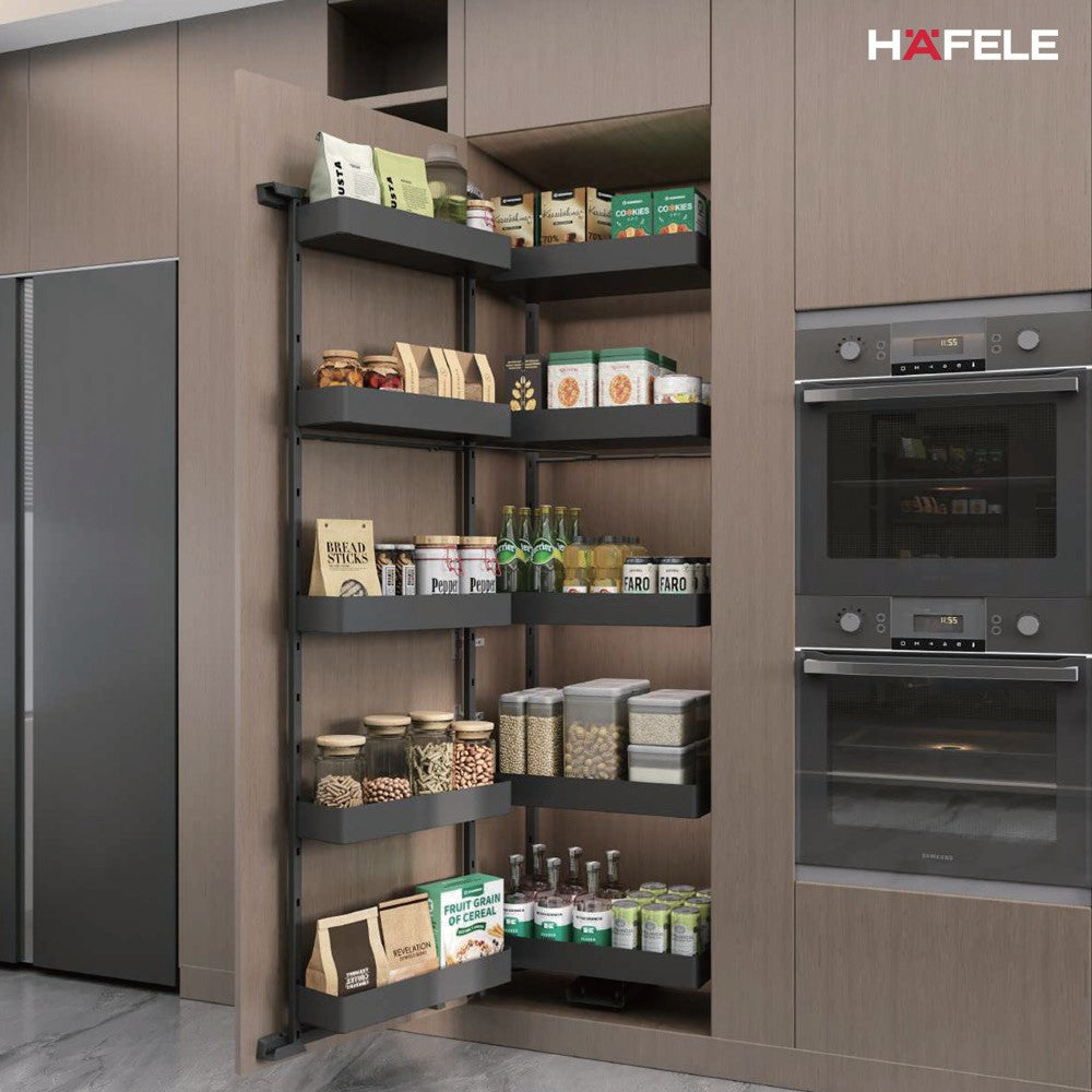 Hafele PantryAgent 廚房全景收納高櫃 半邊怪物組 深灰色