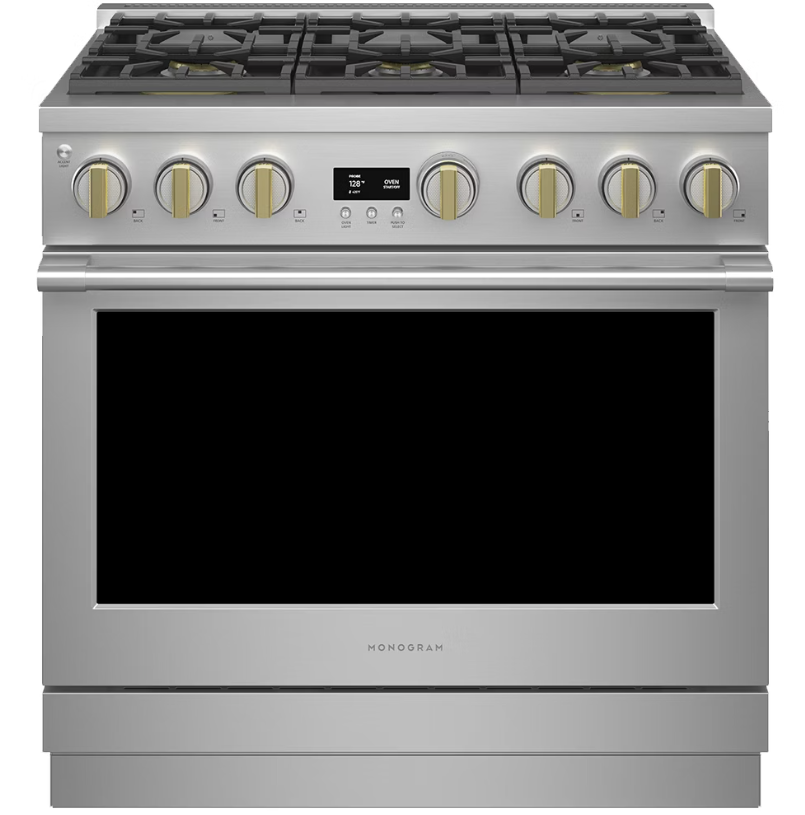 【格蘭登】美國 GE Monogram 36吋瓦斯型六口單層爐連烤 ZGP366NTSS